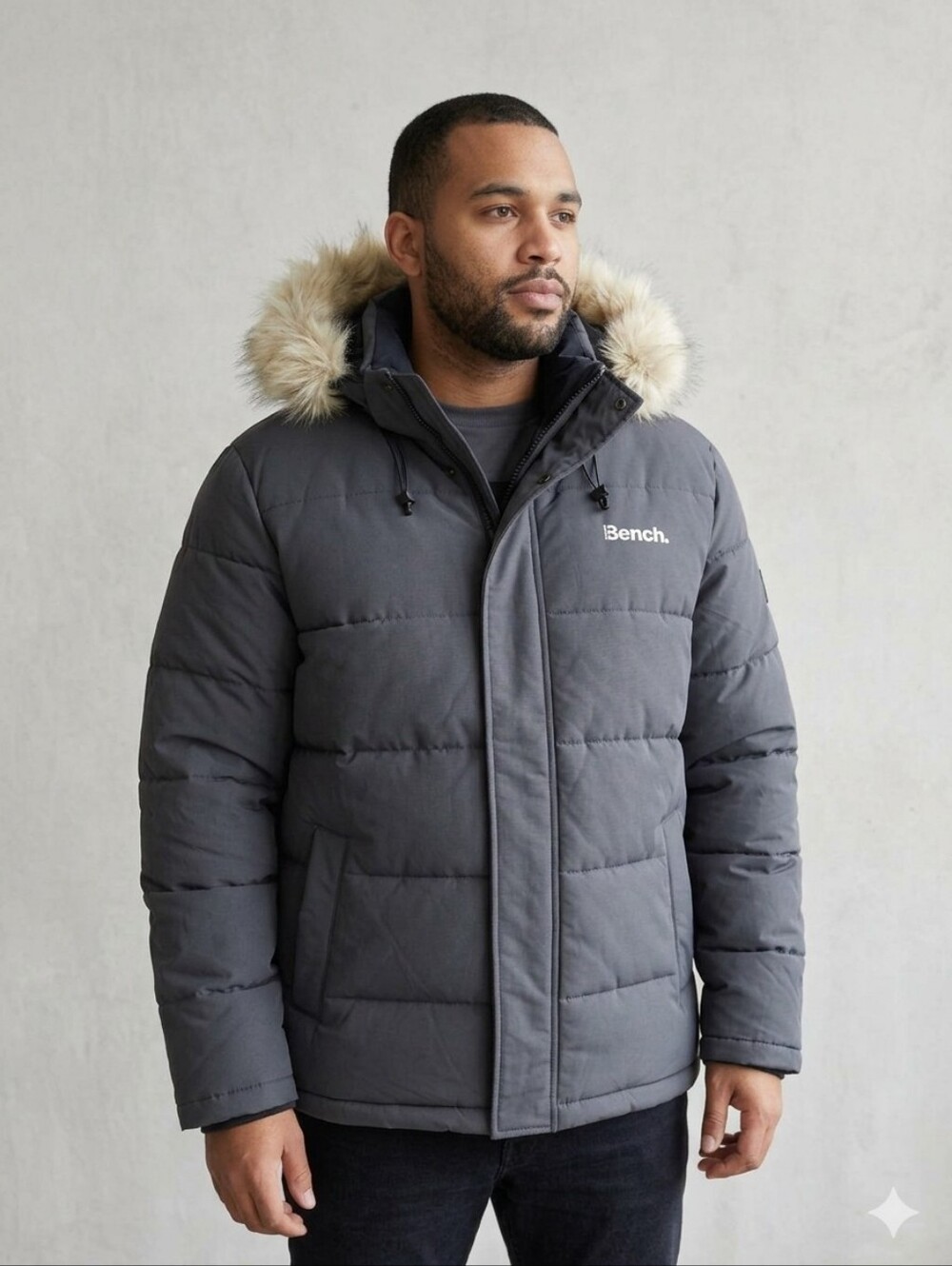 NWT Unisex Bench Grentin Hooded Puffer Jacket - Dark GreySize XXL /TTG MSRP $165